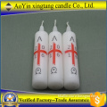 White paraffin wax custom candle for religious activities